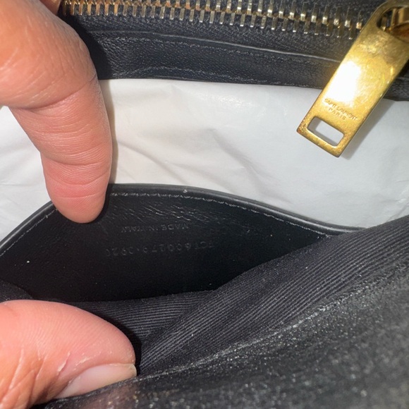 Yves Saint Laurent Black Quilted Shoulder Bag with Gold Accents - Picture 8 of 9